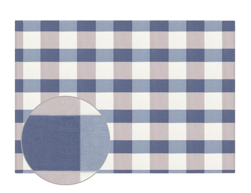 Spavín - Kempingová deka mikroplyš 150x200 cm Kostka modrá